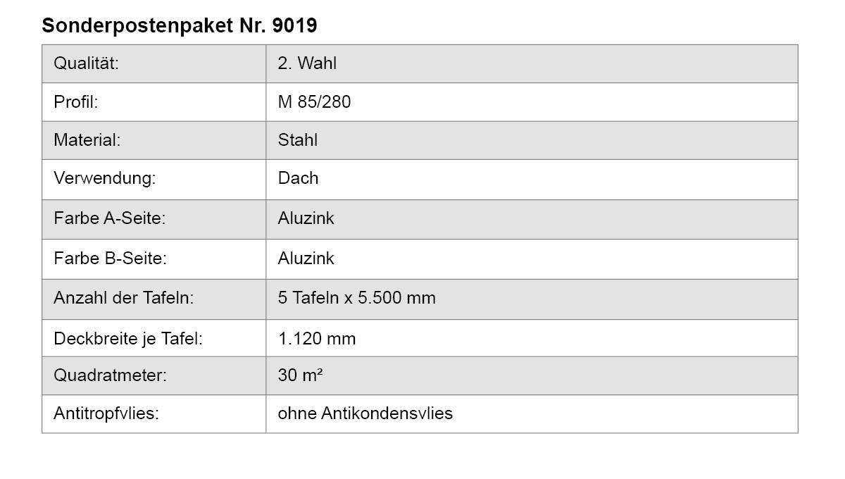 Stahl, Dach, Aluzink, Tafel, Deckbreite