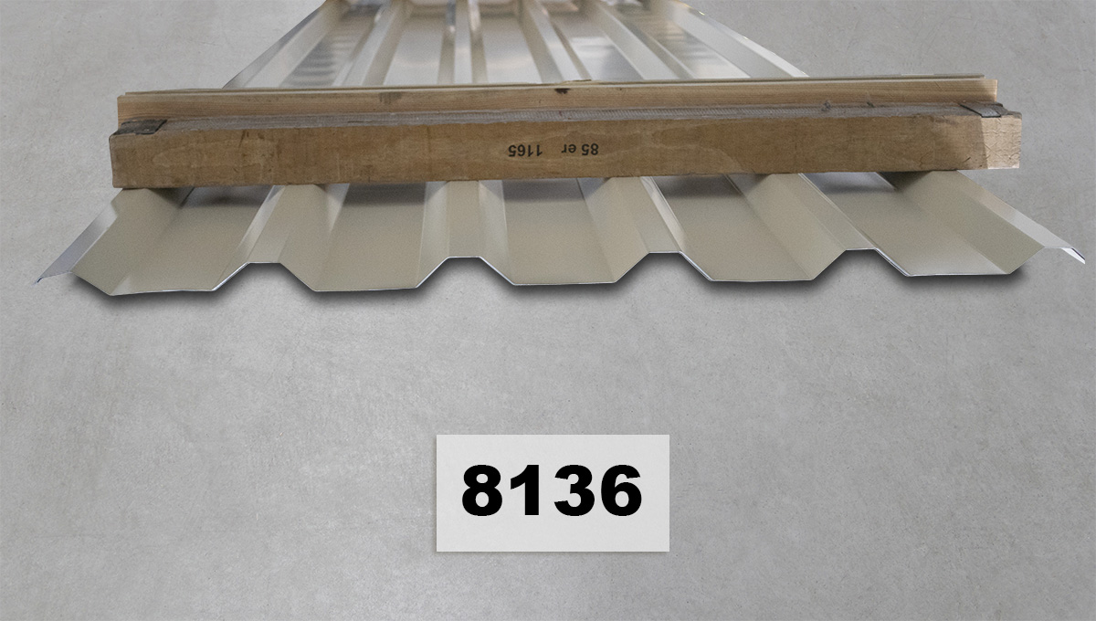 Trapezblech, Dachblech, Metall, Wellprofil, Beige