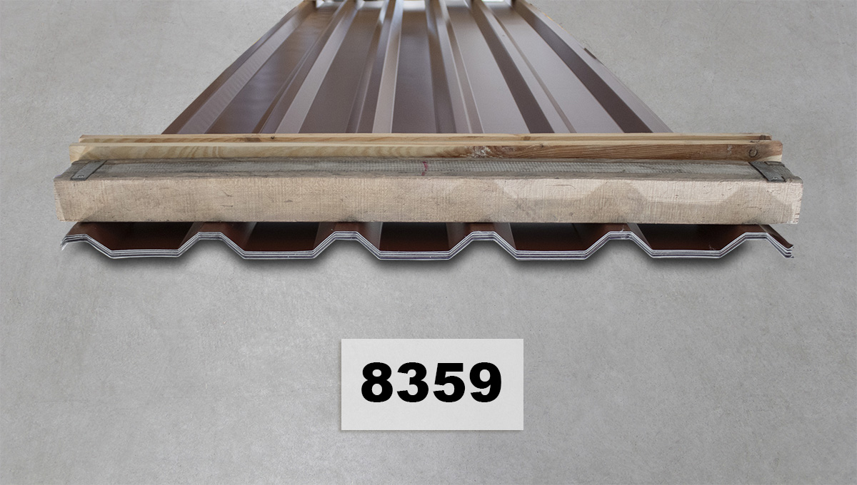 Metallblech, Wellblech, Dacheindeckung, Holzbock, Nummer-8359