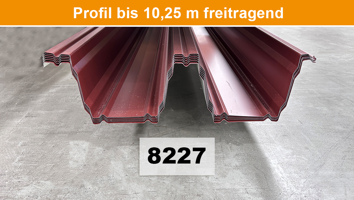 Dachblech, Wellblech, Stahlblech, Roter Farbton, Verzinkung?