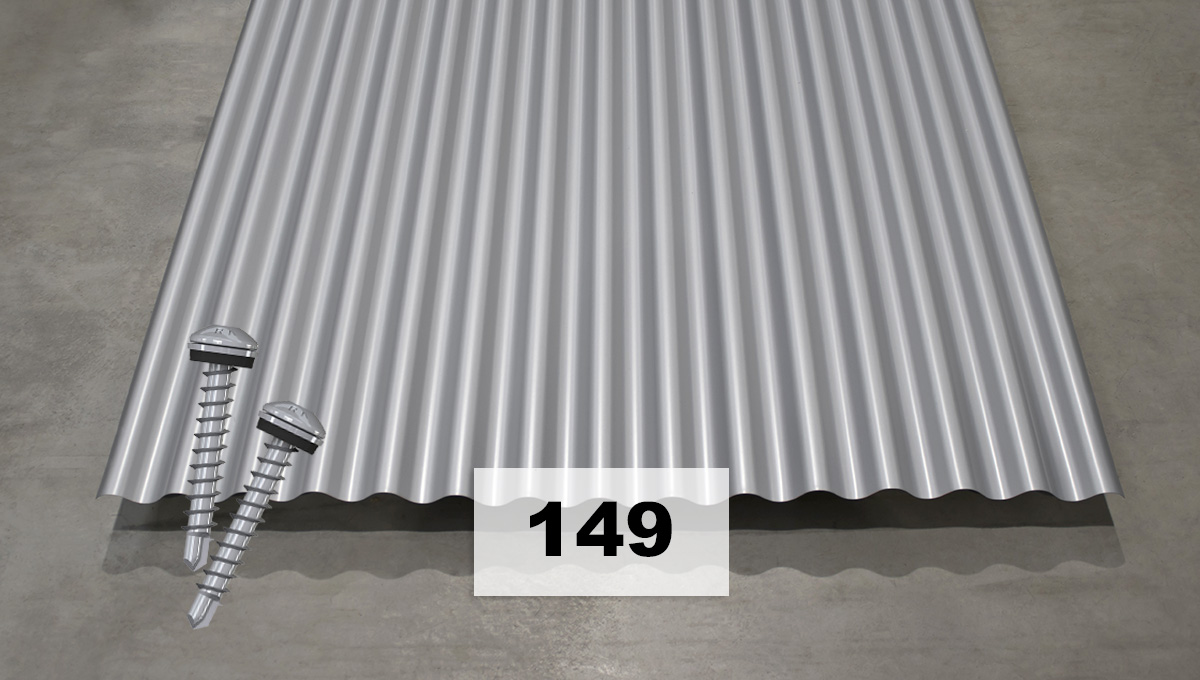 Set Nr. 149 Wellblech Alu + Schrauben