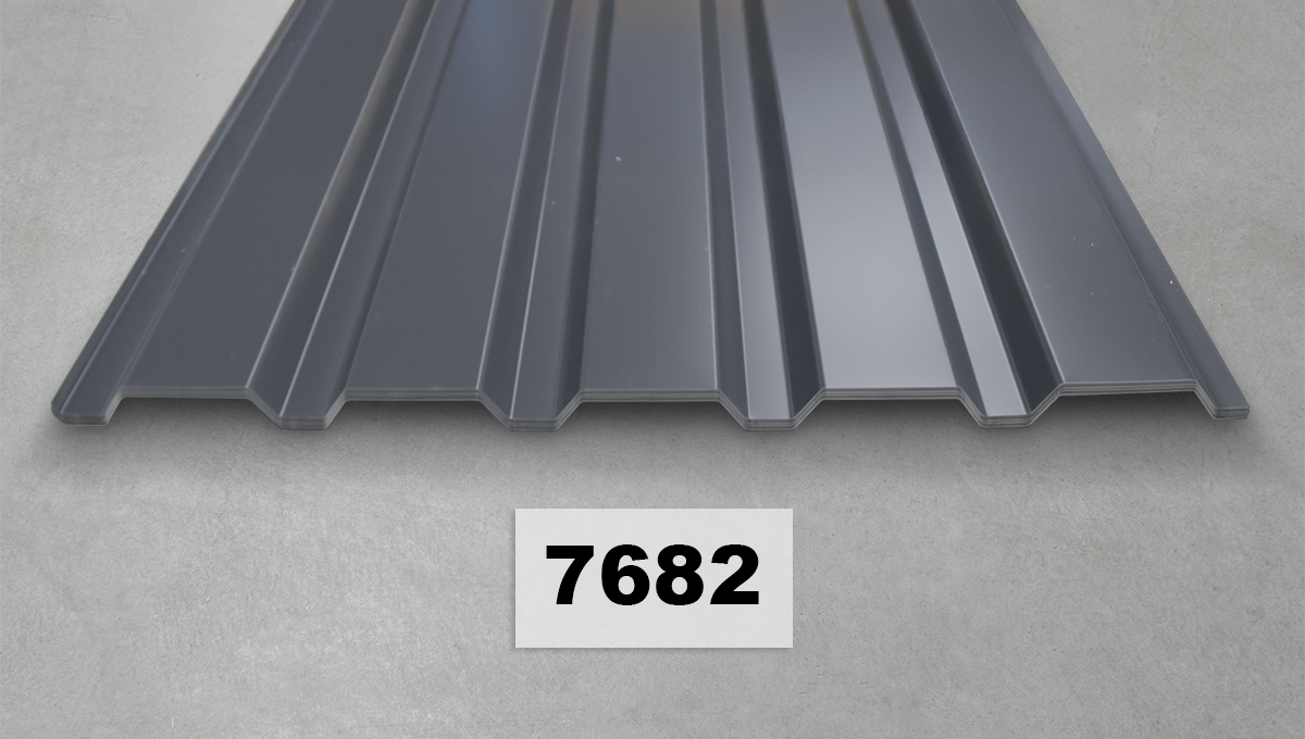 Metallblech, Dachbahn, Trapezblech, Stahlblech, Grau
